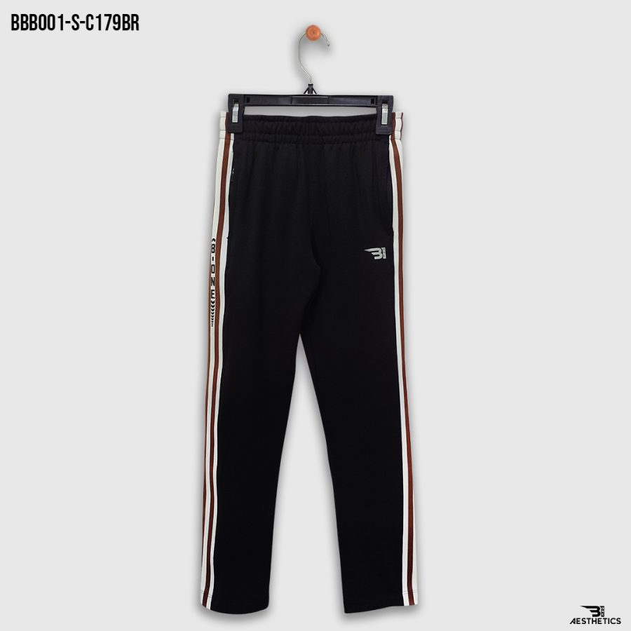 kids brown stripe black bottom