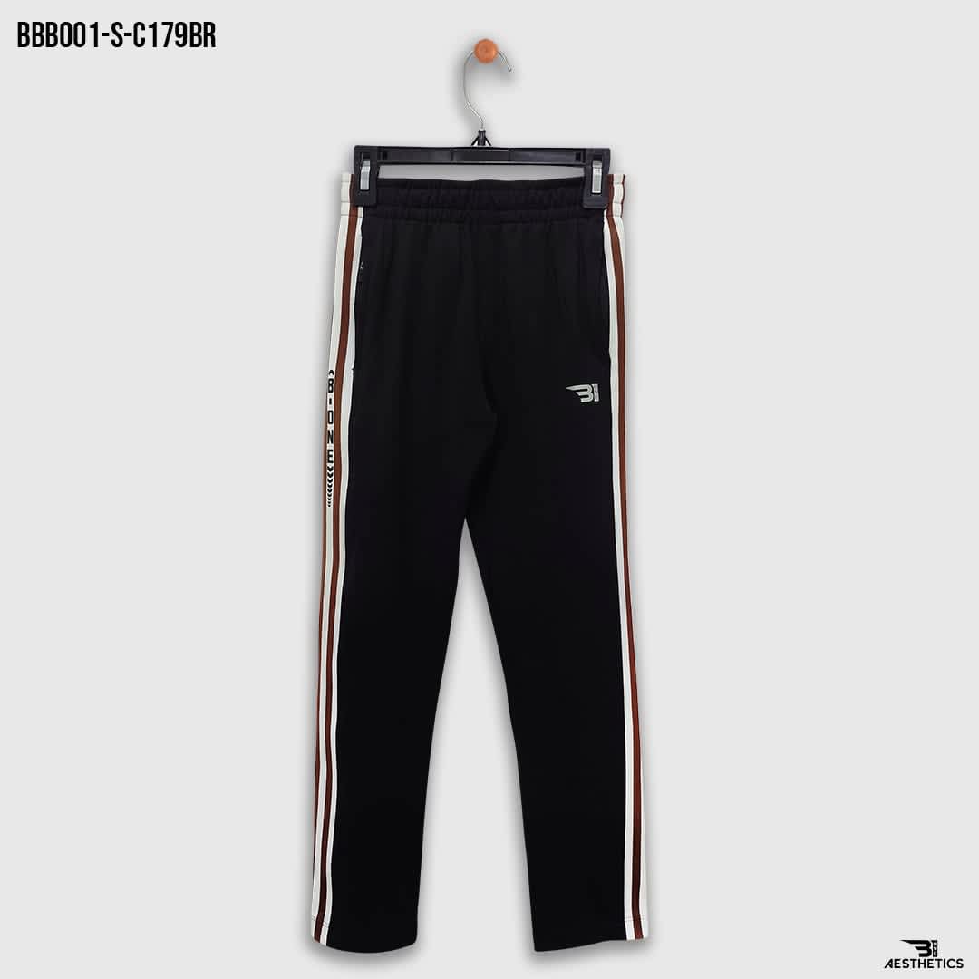 kids brown stripe black bottom