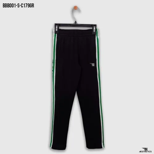 kids green stripe black bottom