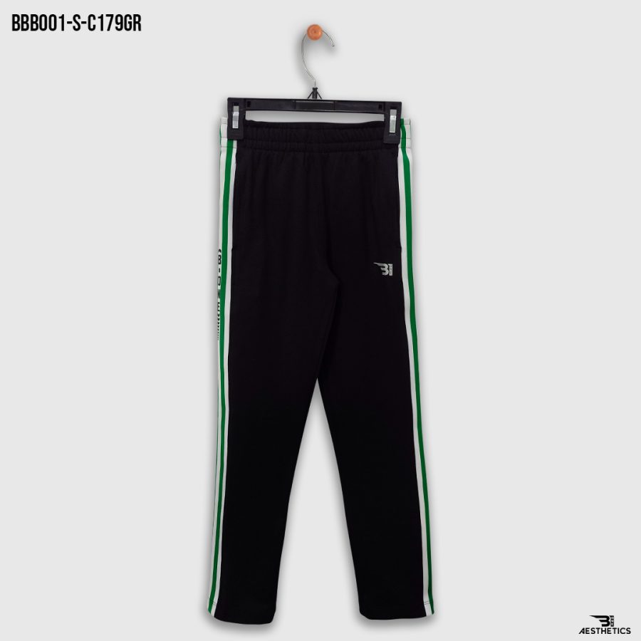 kids green stripe black bottom