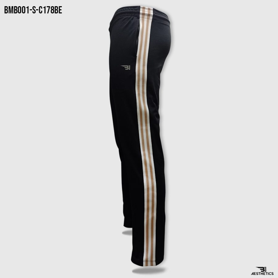 beige stripe black bottom