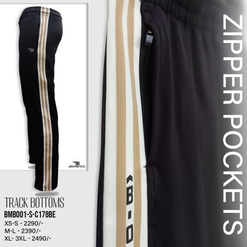 beige stripe black bottom