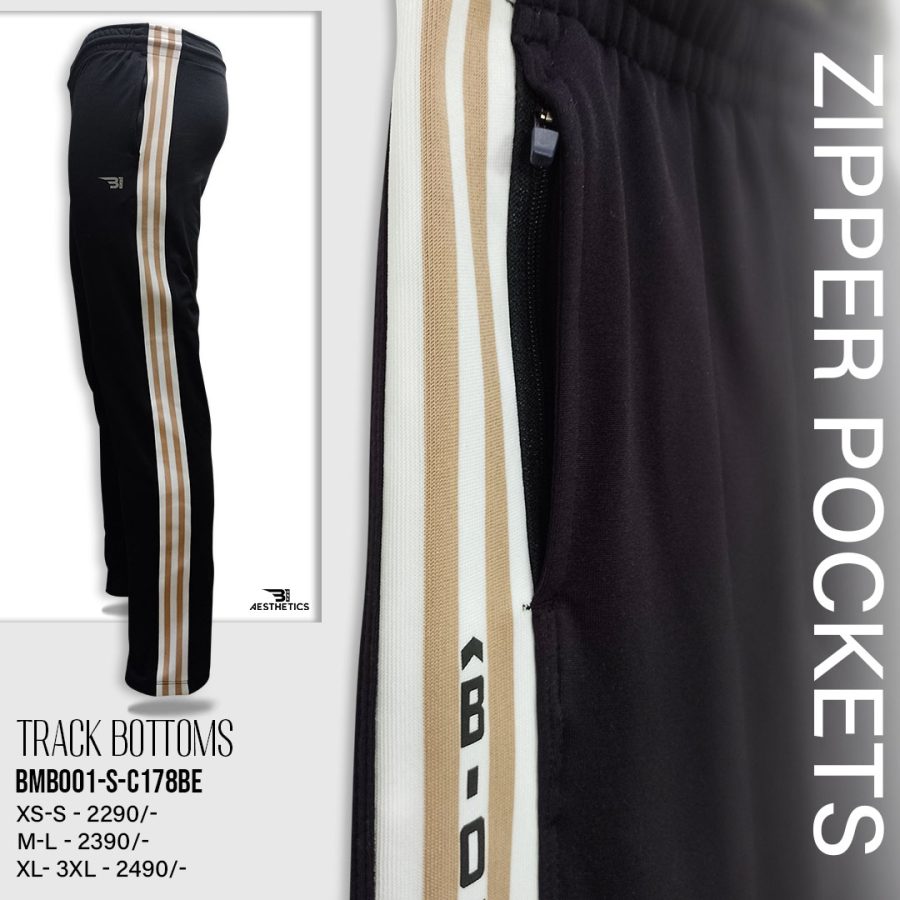 beige stripe black bottom
