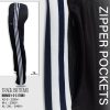 navy blue stripe black bottom