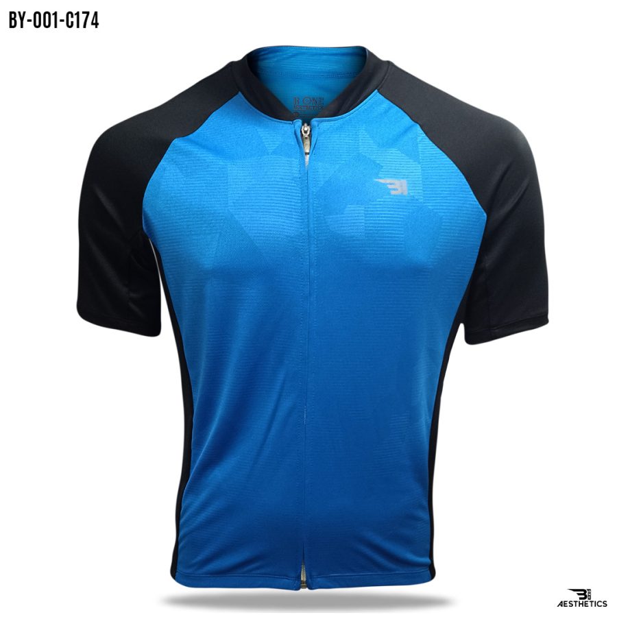 blue cycling jersey