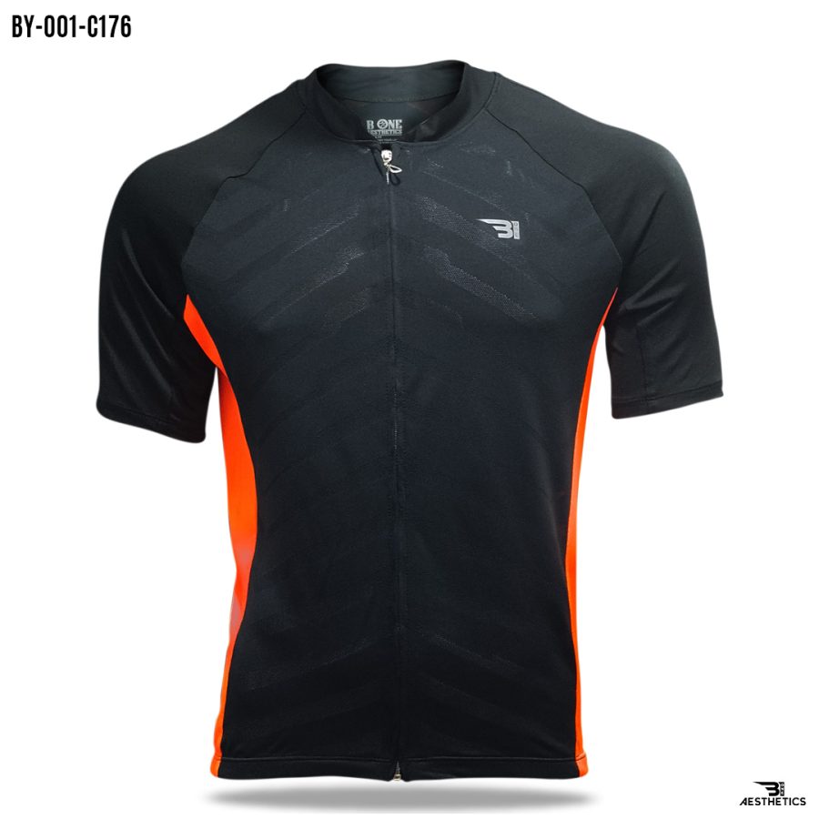black cycling jersey