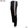 beige contrast full black track bottoms