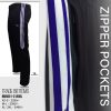 blue contrast full black track bottoms