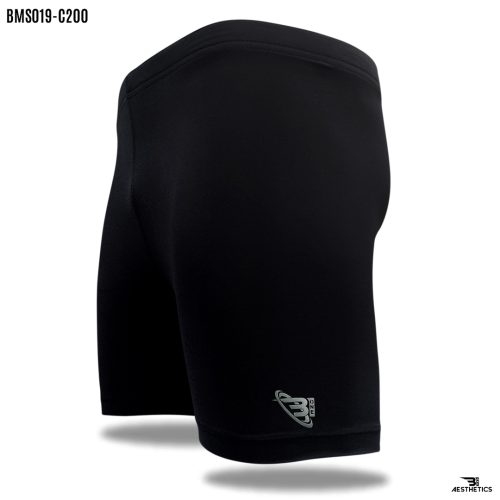 men's black tight shorts