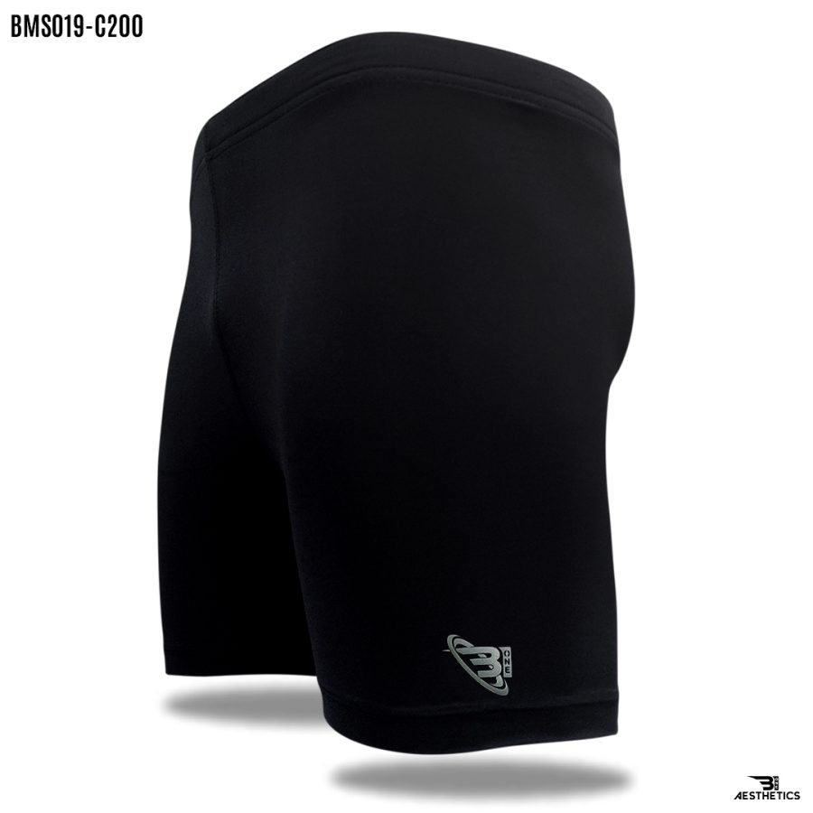 men's black tight shorts