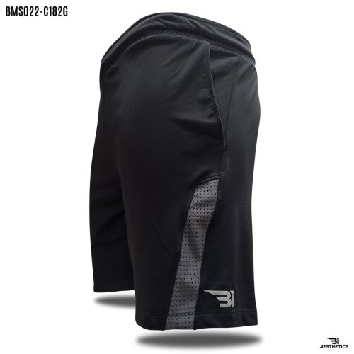 gray front contrast shorts