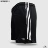 men's side full stripe black short
