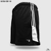 men's side contrast black short