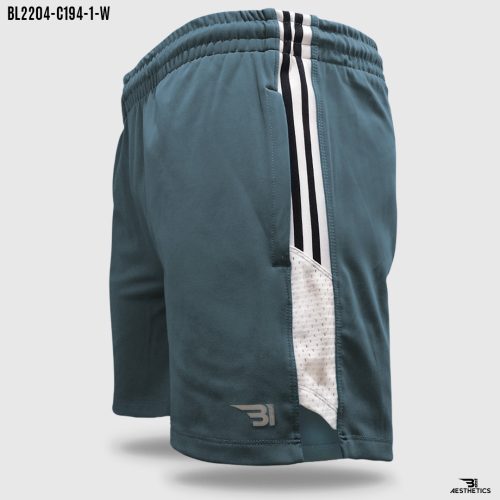 men's side contrast queen blue short