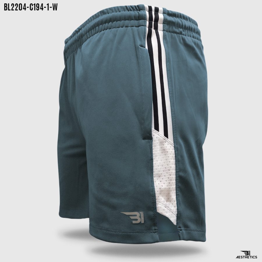men's side contrast queen blue short