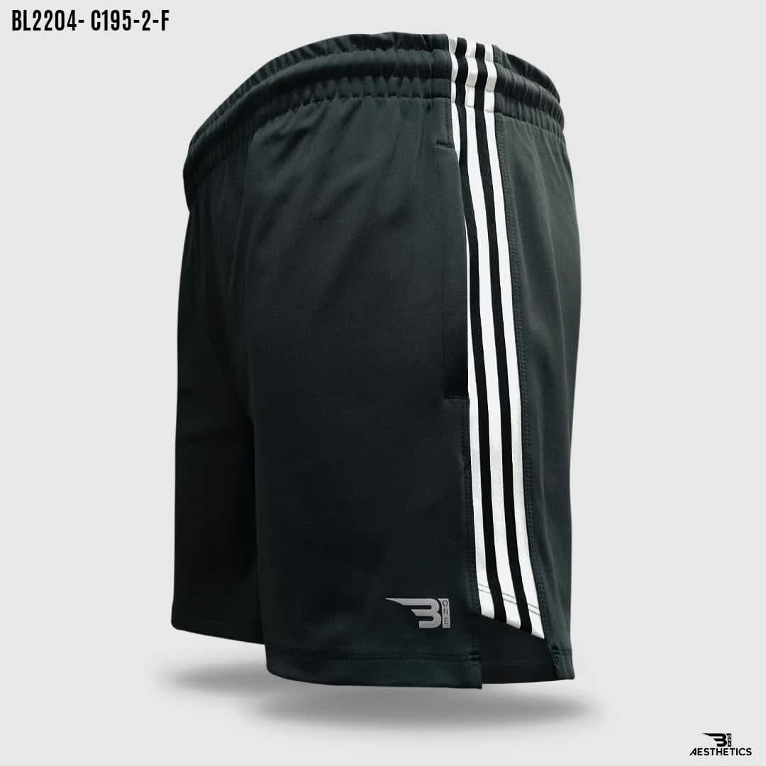 men's side full stripe gray short