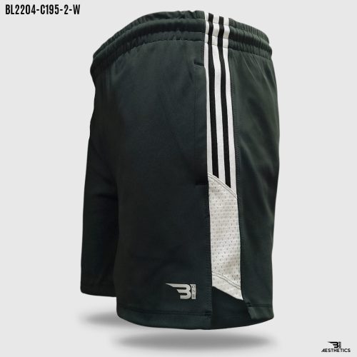 men's side contrast gray short
