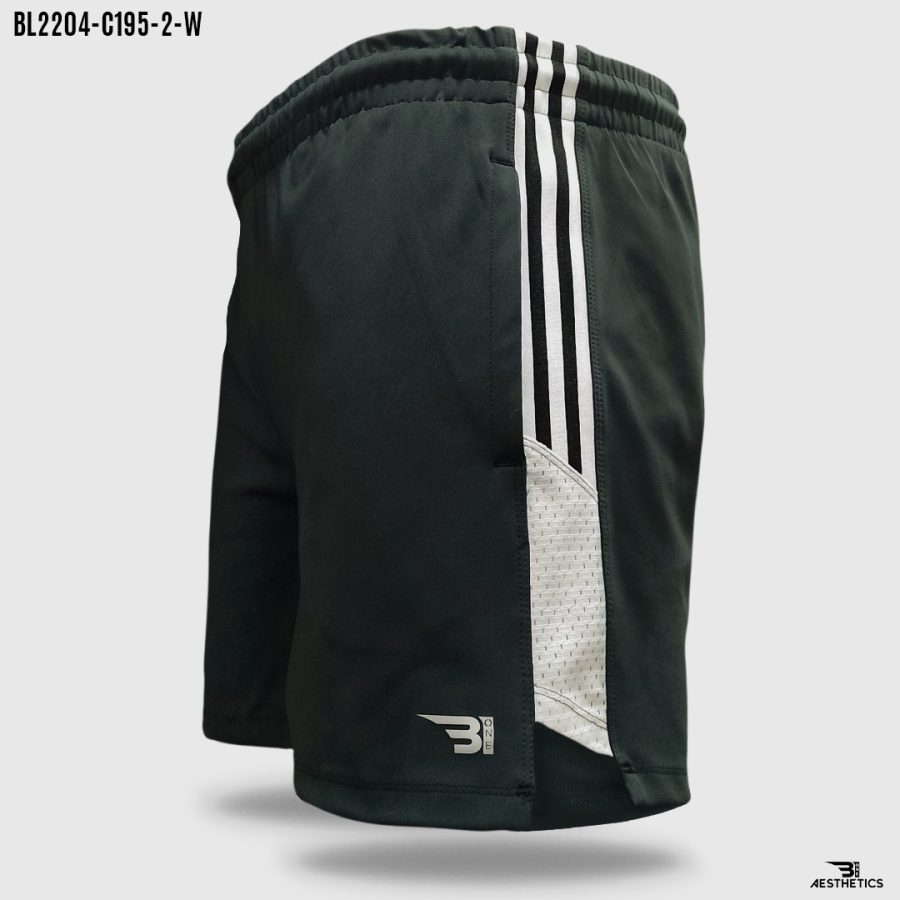 men's side contrast gray short