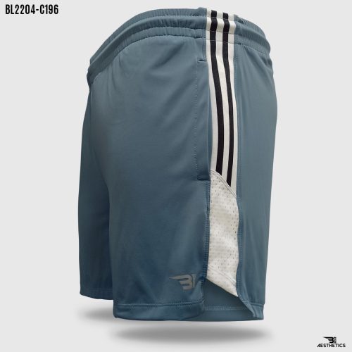 men's side contrast iceberg blue short