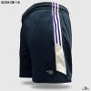 men's side contrast dark blue short