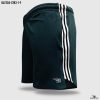 men's side full stripe pine green short