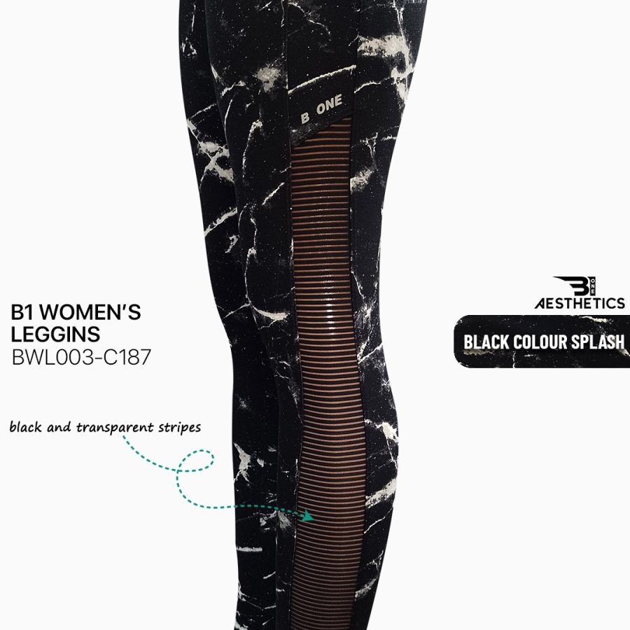 black color splash women's legging