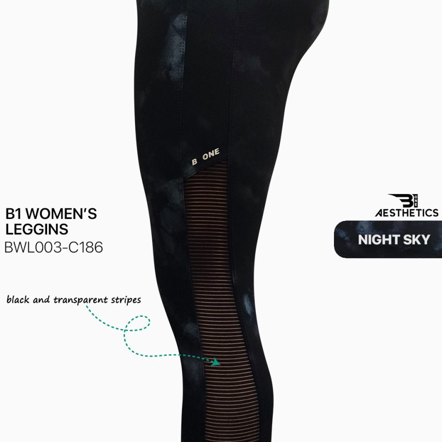 black night sky women's legging