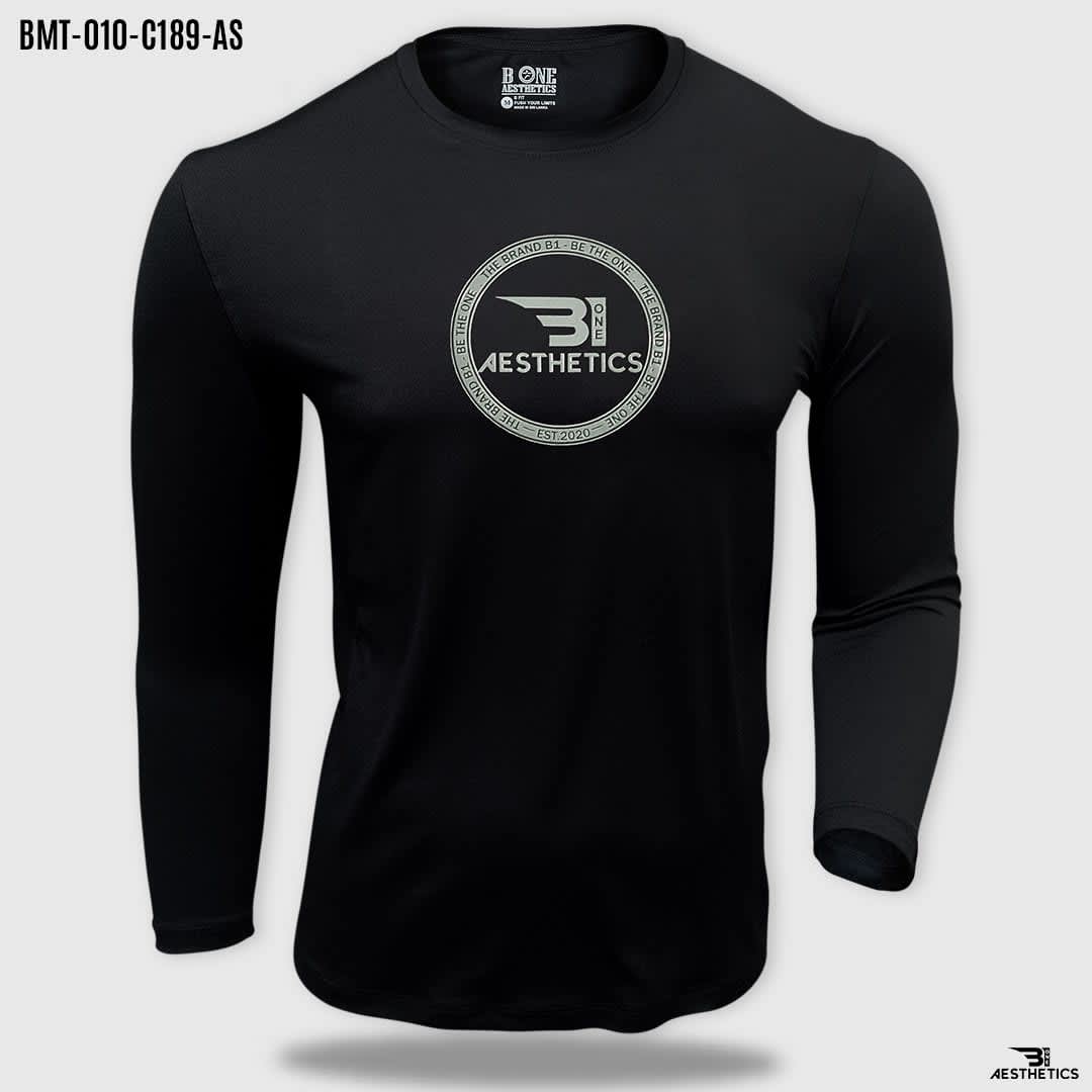 long sleeve print t shirt ash
