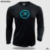 long sleeve print t shirt blue