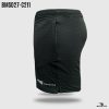 black contrast stripe zipper short