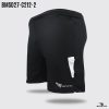 white contrast black zipper short