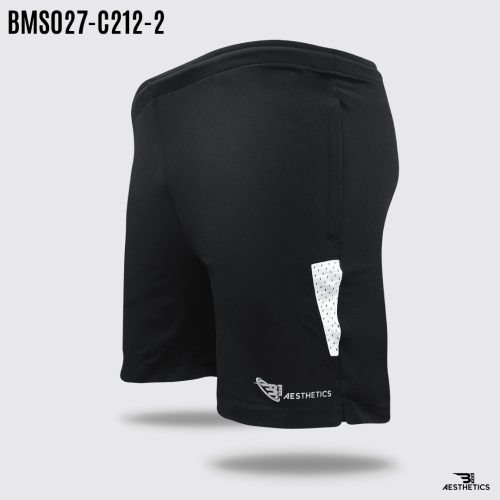 white contrast black zipper short
