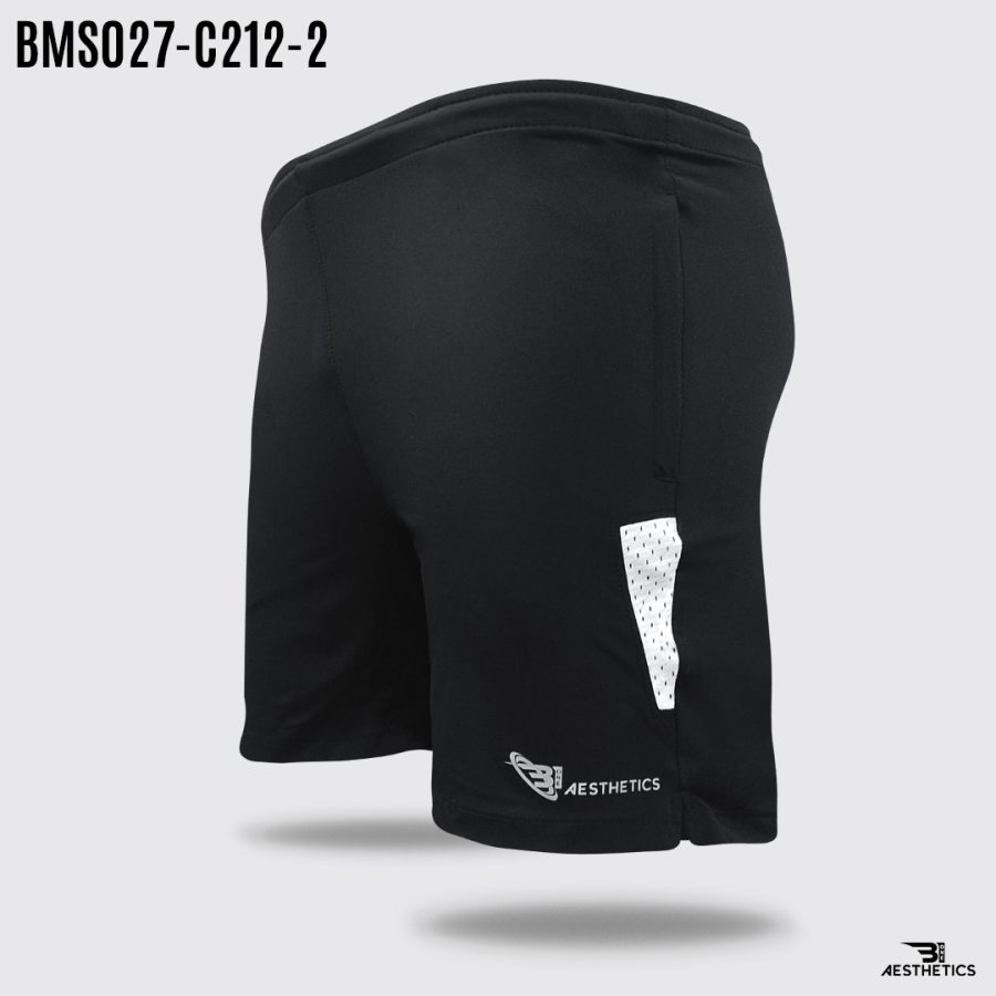 white contrast black zipper short