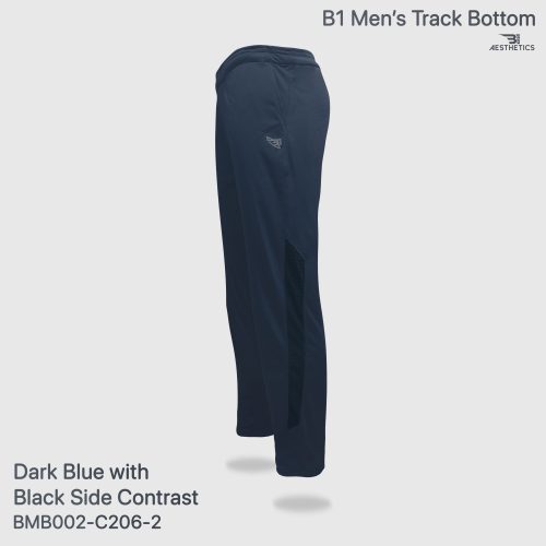 black contrast dark blue track bottom