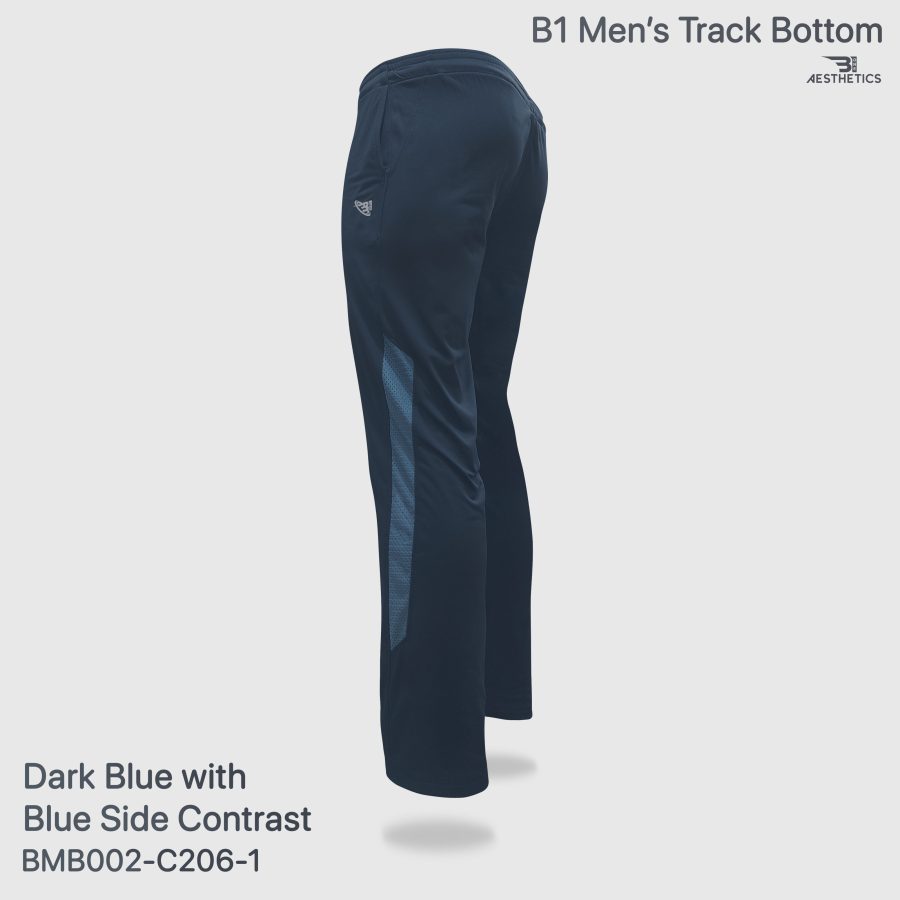 blue contrast dark blue track bottom back