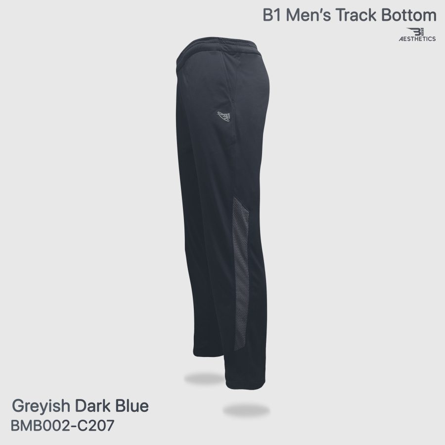 greyish blue track bottom