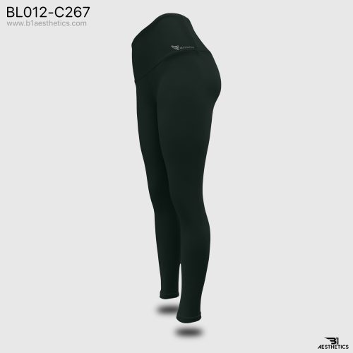 dark greenish grey high rise legging
