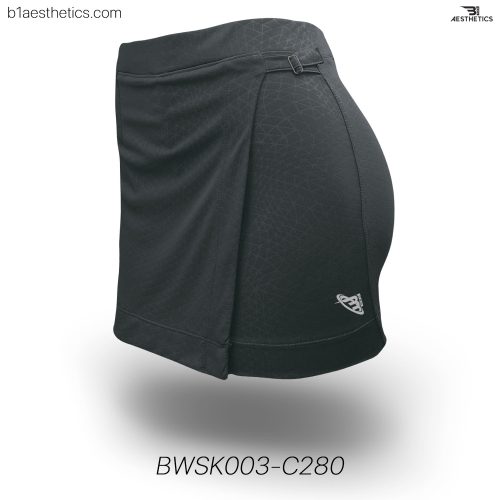 Triangle Web Grey Wrap Skort | BWSK003-C280