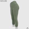 archoke green knee length leggings