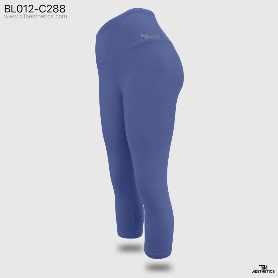bluish purple knee length leggings
