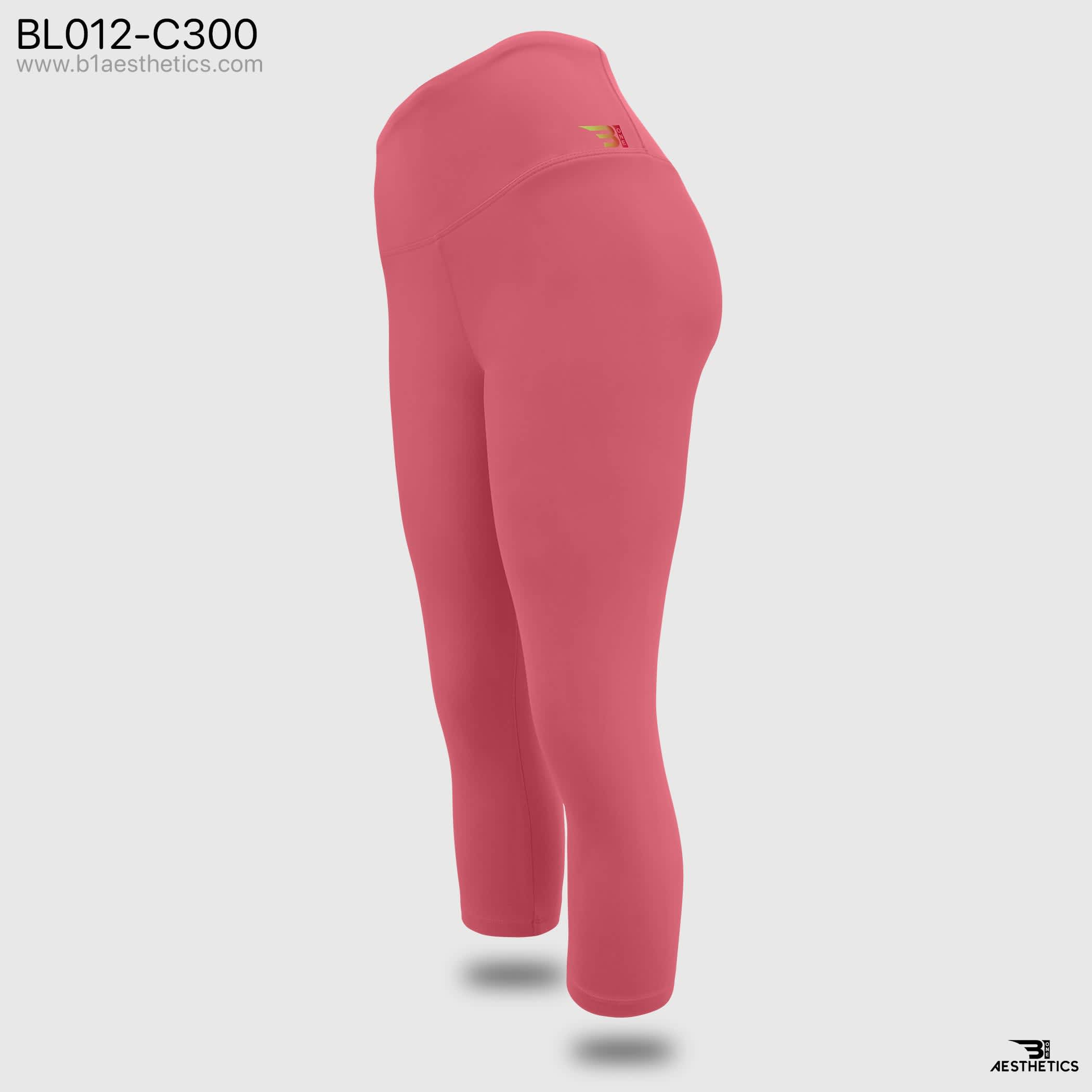 fiery rose knee length leggings