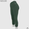 trekking green knee length leggings