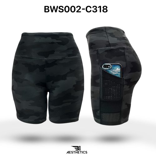 black camo high rise sport tights