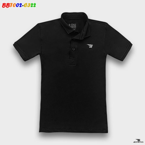 boys black polo t shirt