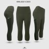 Dark Olive Green knee length leggings