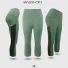 Dark Sea Green knee length leggings