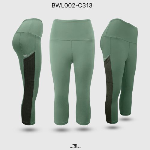 Dark Sea Green knee length leggings