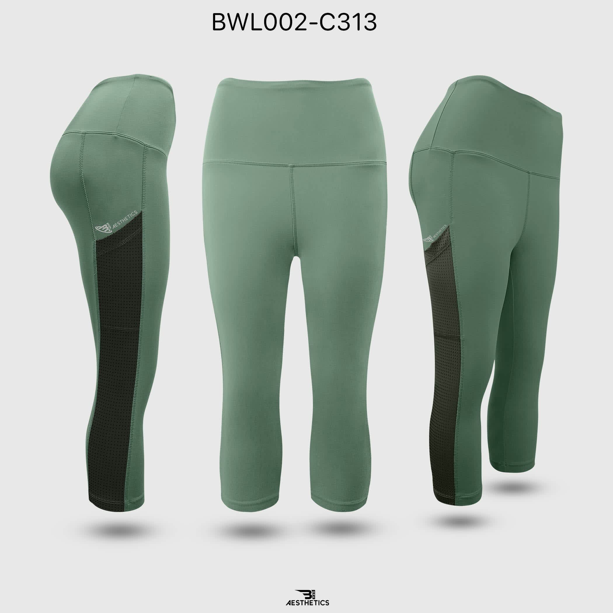 Dark Sea Green knee length leggings