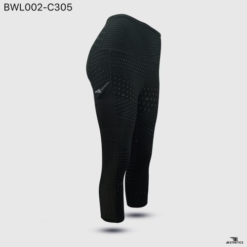 pixel dot knee length mesh leggings