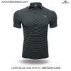 dark blue and white polo t shirt
